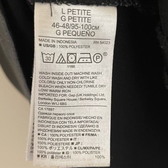 Banana Republic Tier Double V-Neck Sleeveless Blouse Top, Black Mixed Media LP - Picture 5 of 6